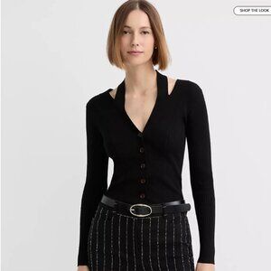 Halter Cutout Cardigan